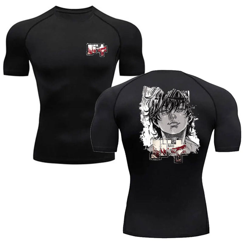 Camiseta de Compressão Anime Baki Hanma - Face