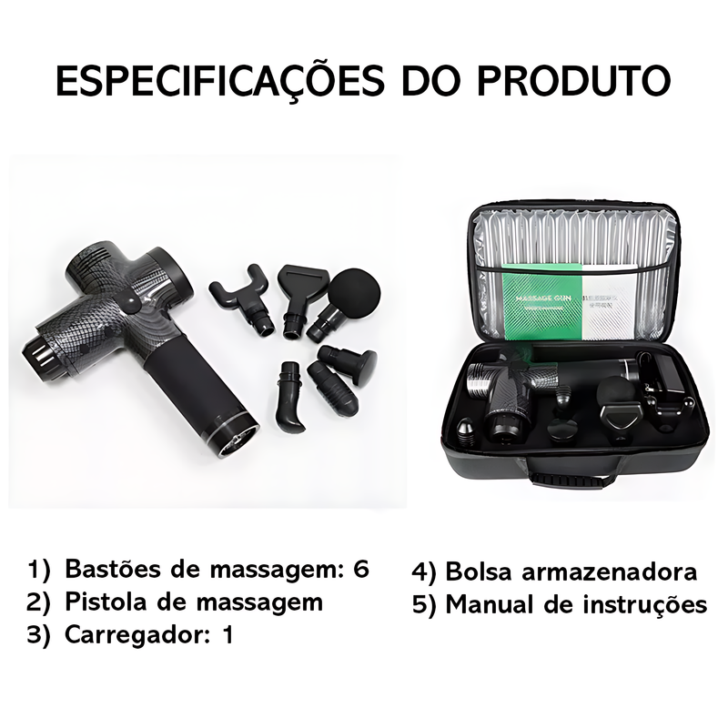 Deep Pulse Pro - Massageador Elétrico Profissional