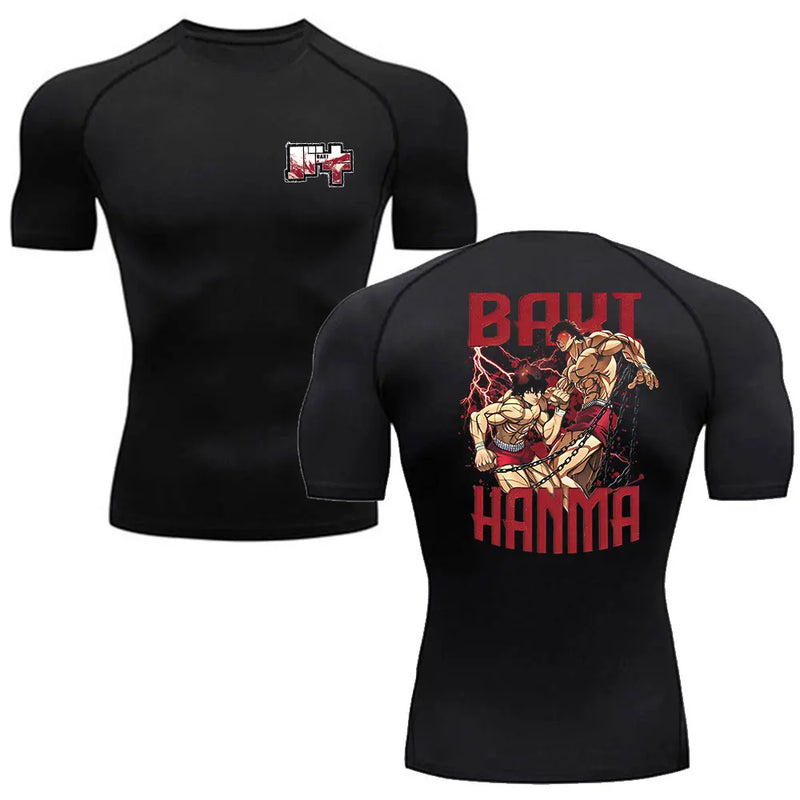 Camiseta de Compressão Anime Baki Hanma - Fight